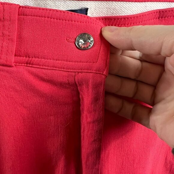 Verve Blues coral colored Capri pants with rhinestone embellishment.  Stretch - Picture 7 of 10